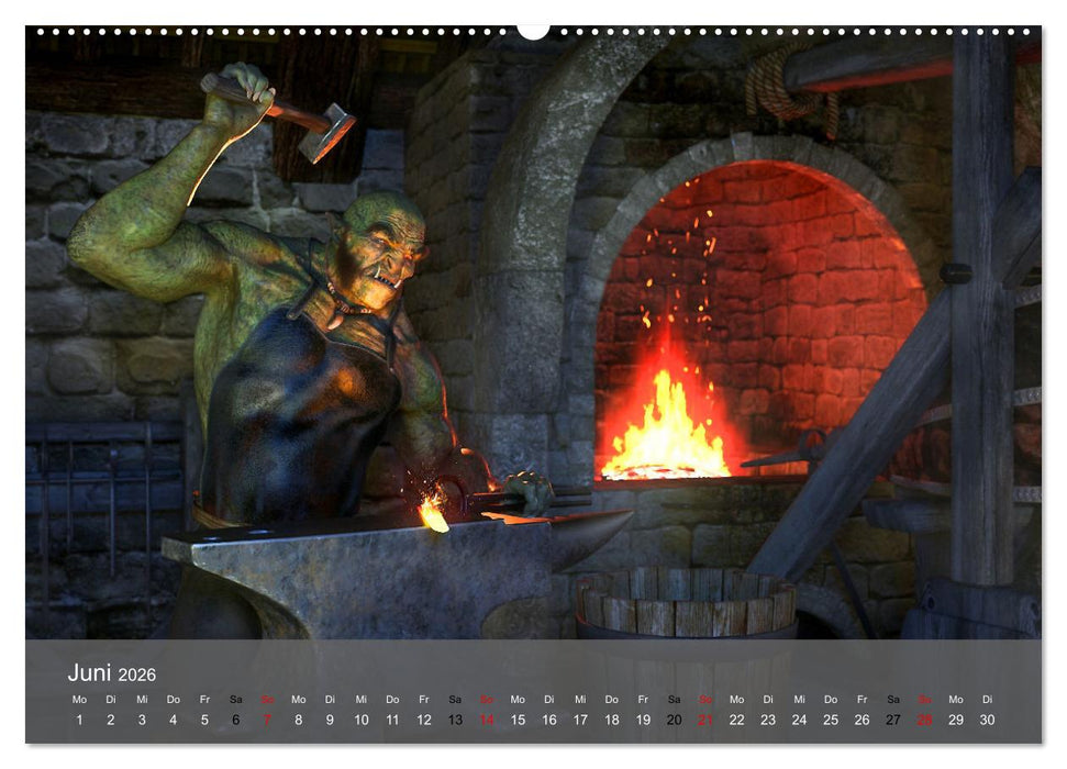 Welt der Orks (CALVENDO Wandkalender 2026)