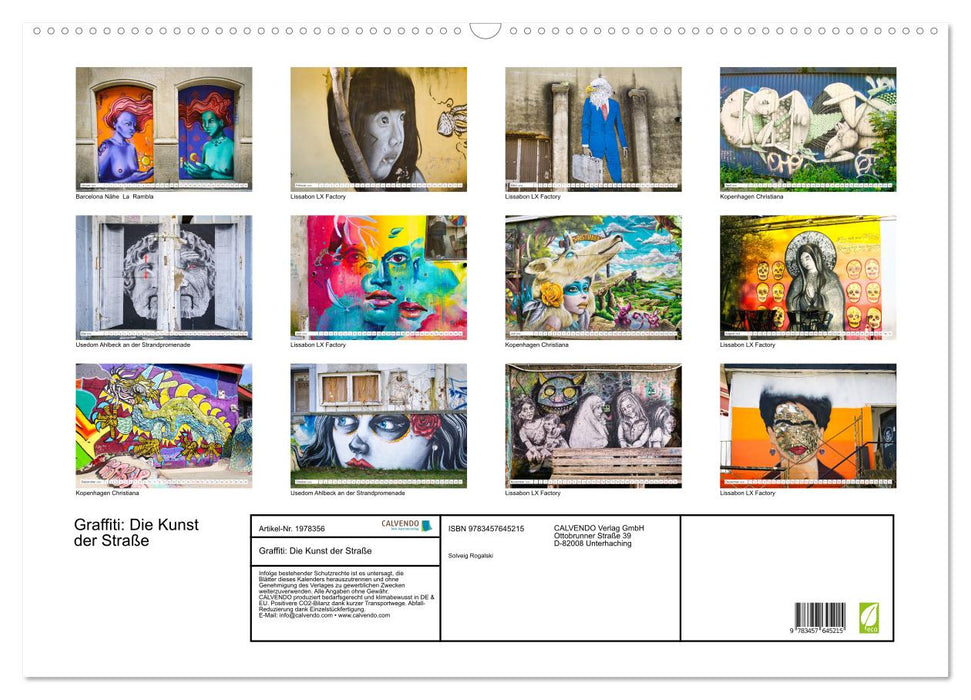 Graffiti: Die Kunst der Straße (CALVENDO Wandkalender 2026)