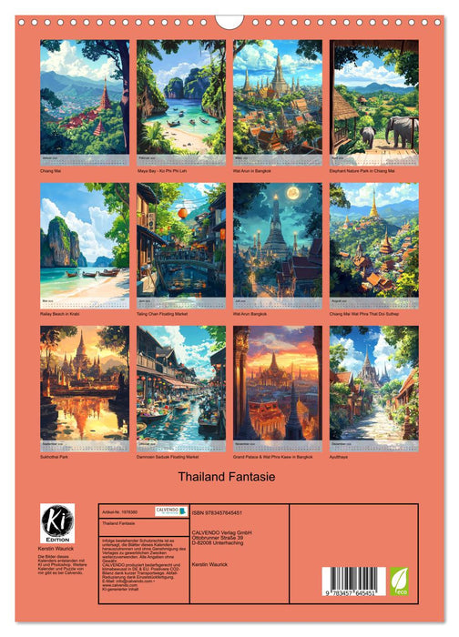 Thailand Fantasie (CALVENDO Wandkalender 2026)