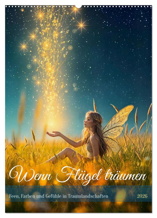 Wenn Flügel träumen - Feen, Farben und Gefühle in Traumlandschaften (CALVENDO Wandkalender 2026)