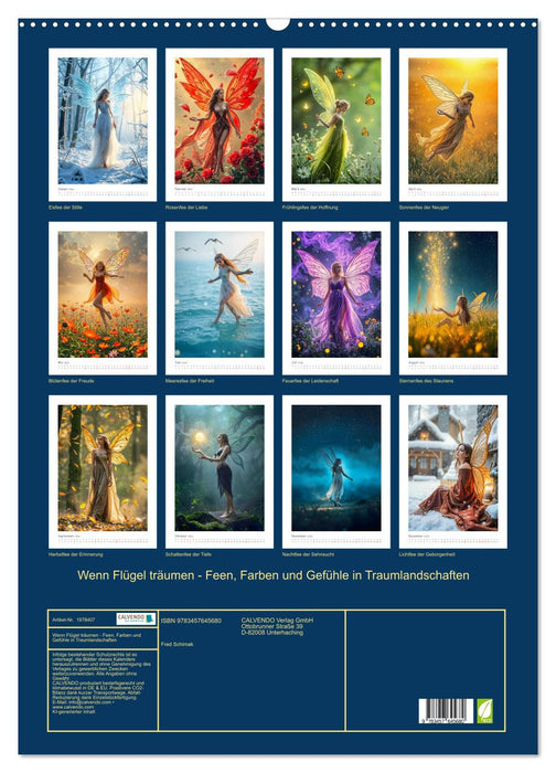 Wenn Flügel träumen - Feen, Farben und Gefühle in Traumlandschaften (CALVENDO Wandkalender 2026)