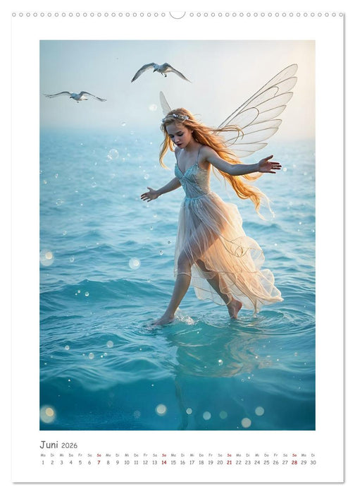 Wenn Flügel träumen - Feen, Farben und Gefühle in Traumlandschaften (CALVENDO Wandkalender 2026)