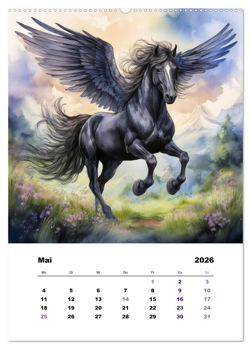 Mystic horses - Pferde aus Fantasie und Sagenwelt (CALVENDO Wandkalender 2026)