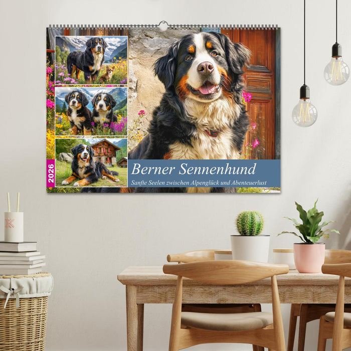Berner Sennenhund. Sanfte Seelen zwischen Alpenglück und Abenteuerlust (CALVENDO Wandkalender 2026)