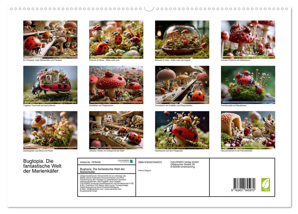 Bugtopia. Die fantastische Welt der Marienkäfer (CALVENDO Premium Wandkalender 2026)