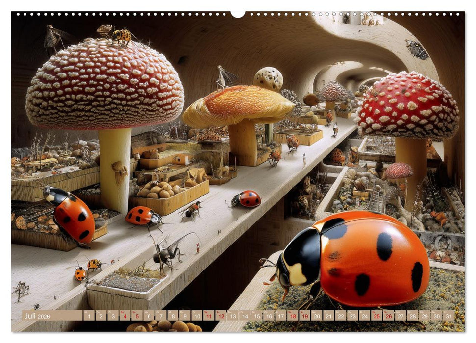 Bugtopia. Die fantastische Welt der Marienkäfer (CALVENDO Premium Wandkalender 2026)