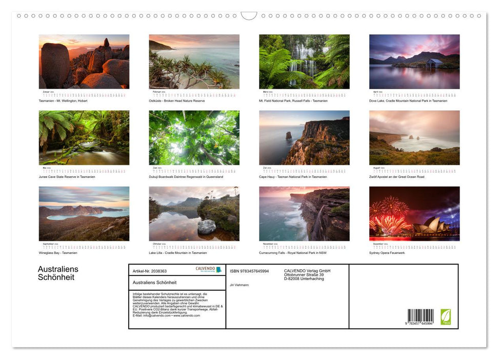 Australiens Schönheit (CALVENDO Wandkalender 2026)