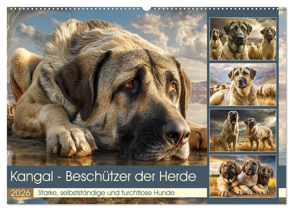 Kangal - Beschützer der Herde. Starke, selbstständige und furchtlose Hunde (CALVENDO Wandkalender 2026)