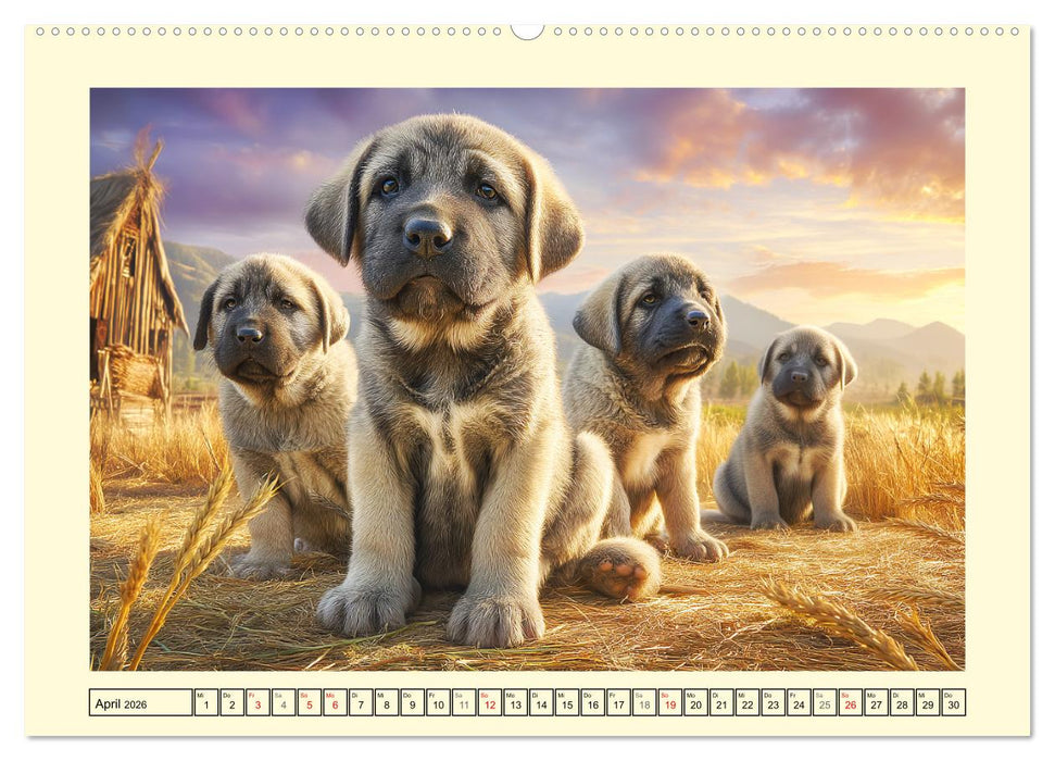 Kangal - Beschützer der Herde. Starke, selbstständige und furchtlose Hunde (CALVENDO Wandkalender 2026)