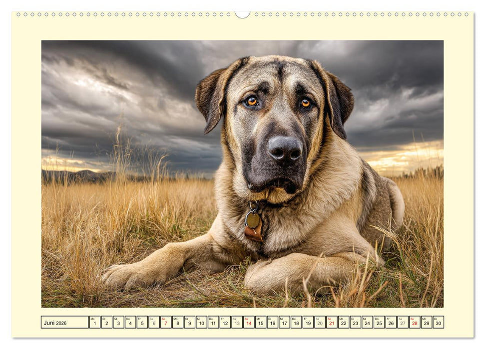 Kangal - Beschützer der Herde. Starke, selbstständige und furchtlose Hunde (CALVENDO Wandkalender 2026)