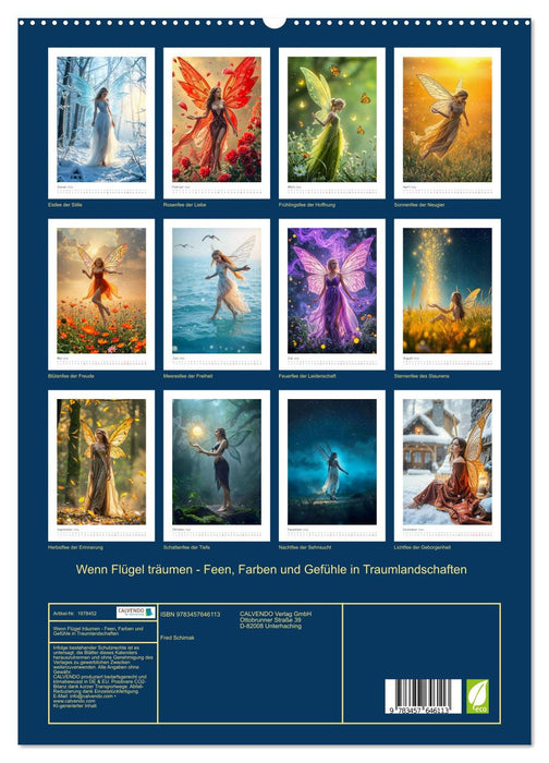 Wenn Flügel träumen - Feen, Farben und Gefühle in Traumlandschaften (CALVENDO Premium Wandkalender 2026)