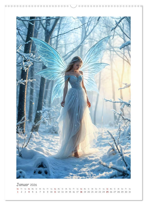 Wenn Flügel träumen - Feen, Farben und Gefühle in Traumlandschaften (CALVENDO Premium Wandkalender 2026)