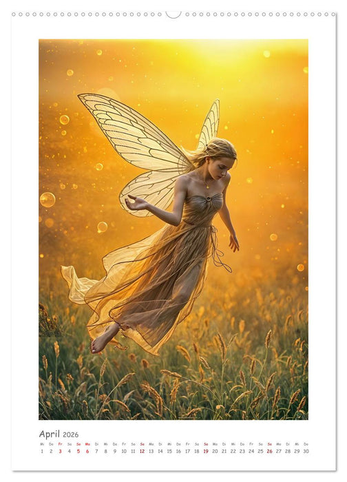 Wenn Flügel träumen - Feen, Farben und Gefühle in Traumlandschaften (CALVENDO Premium Wandkalender 2026)