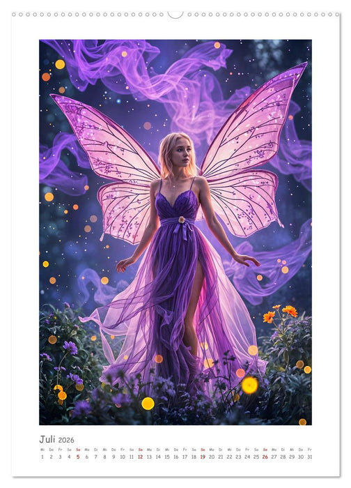 Wenn Flügel träumen - Feen, Farben und Gefühle in Traumlandschaften (CALVENDO Premium Wandkalender 2026)