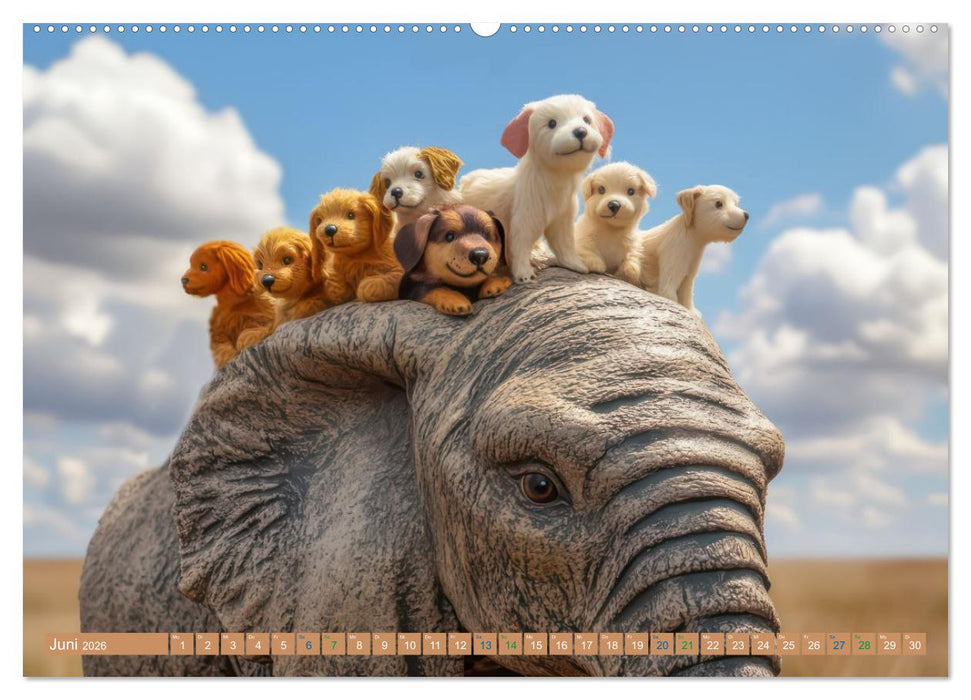 Tiere wollen Spaß - Humorwerke (CALVENDO Wandkalender 2026)