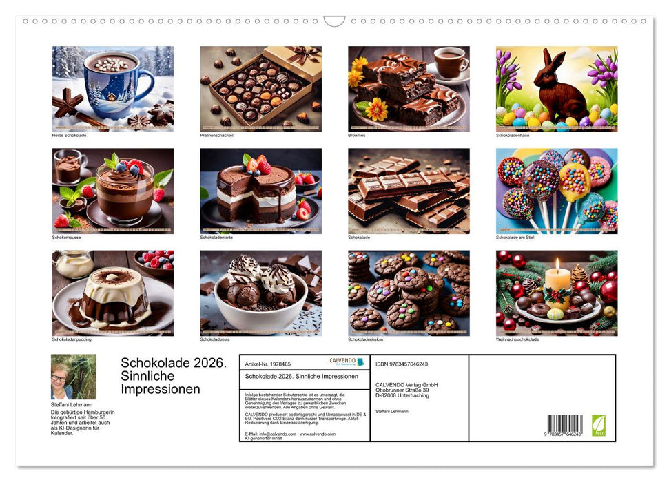 Schokolade 2026. Sinnliche Impressionen (CALVENDO Wandkalender 2026)