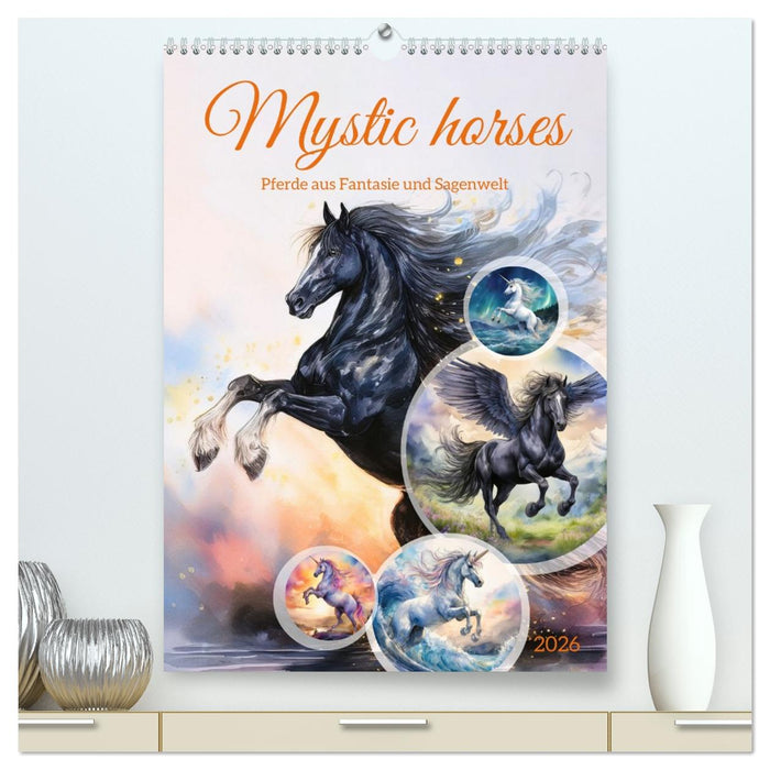 Mystic horses - Pferde aus Fantasie und Sagenwelt (CALVENDO Premium Wandkalender 2026)