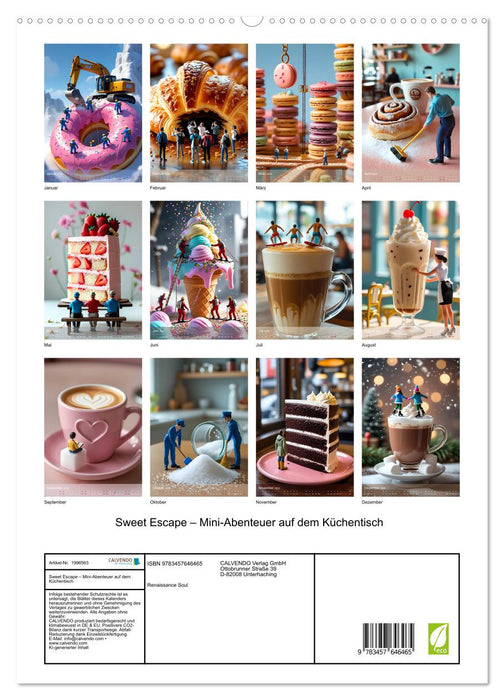 Sweet Escape – Mini-Abenteuer auf dem Küchentisch (CALVENDO Premium Wandkalender 2026)