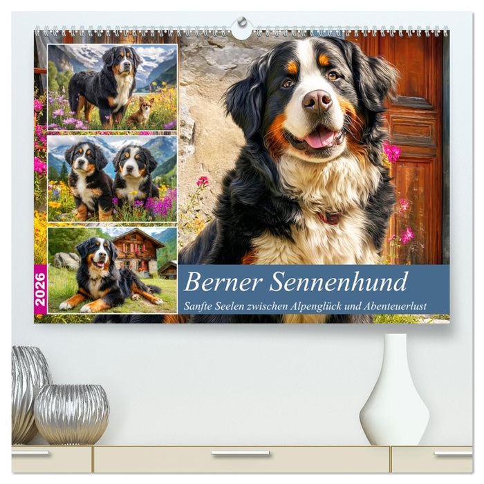 Berner Sennenhund. Sanfte Seelen zwischen Alpenglück und Abenteuerlust (CALVENDO Premium Wandkalender 2026)