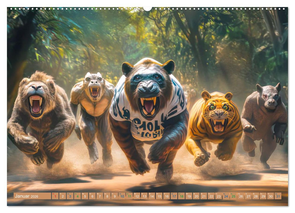 Tiere wollen Spaß - Humorwerke (CALVENDO Premium Wandkalender 2026)