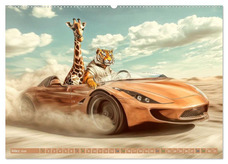 Tiere wollen Spaß - Humorwerke (CALVENDO Premium Wandkalender 2026)