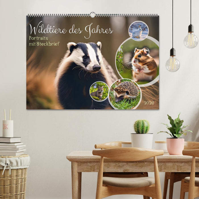 Wildtiere des Jahres (CALVENDO Wandkalender 2026)