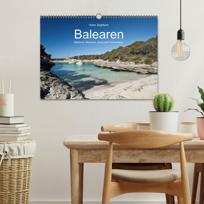 Balearen - Mallorca, Menorca, Ibiza und Formentera (CALVENDO Wandkalender 2026)