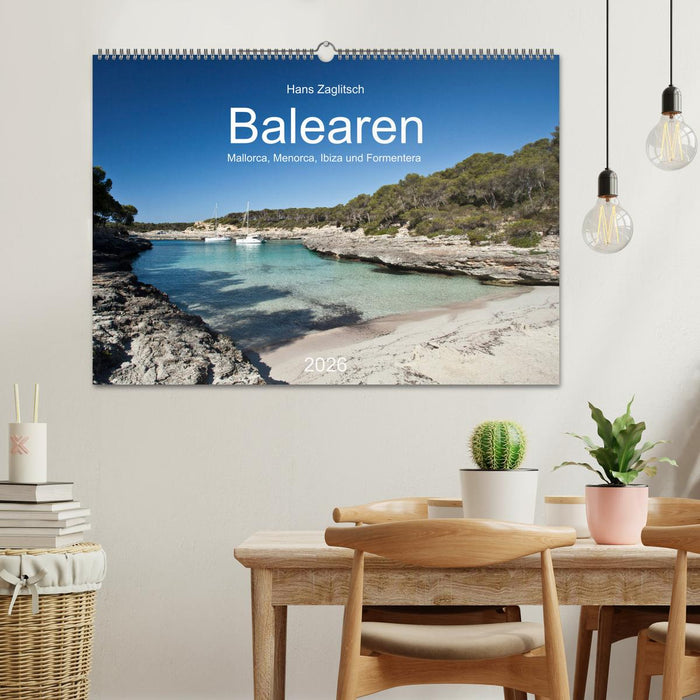 Balearen - Mallorca, Menorca, Ibiza und Formentera (CALVENDO Wandkalender 2026)