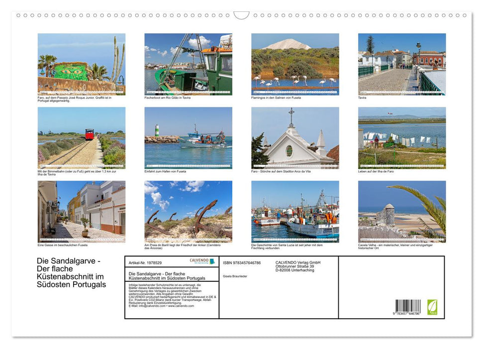 Die Sandalgarve - Der flache Küstenabschnitt im Südosten Portugals (CALVENDO Wandkalender 2026)