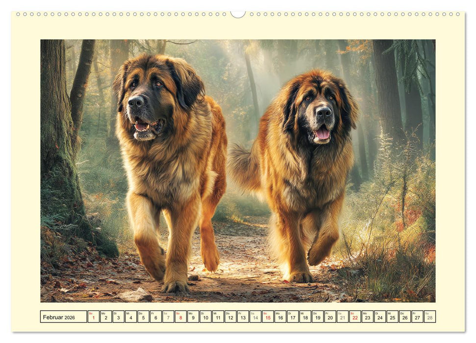 Der Leonberger. Majestätische Löwenhunde im Licht der Natur (CALVENDO Wandkalender 2026)