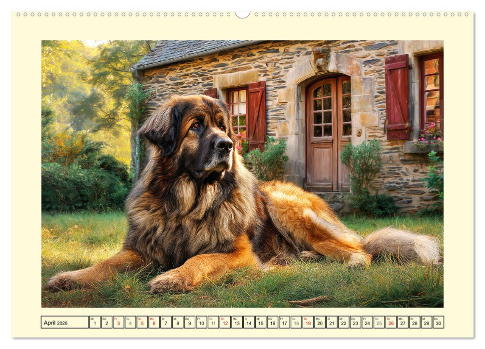 Der Leonberger. Majestätische Löwenhunde im Licht der Natur (CALVENDO Wandkalender 2026)