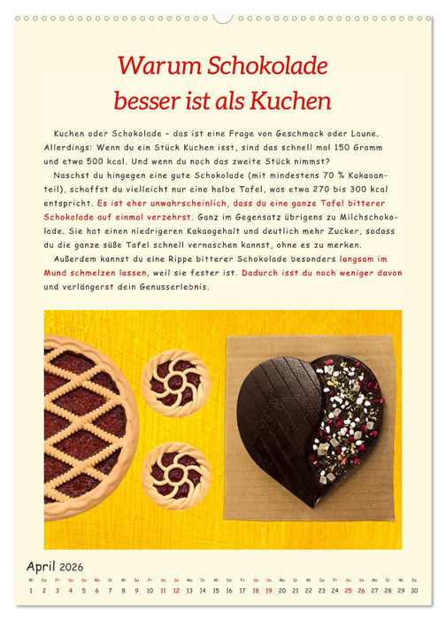 Süßes Glück: Süßigkeiten genießen und gesund bleiben (CALVENDO Premium Wandkalender 2026)