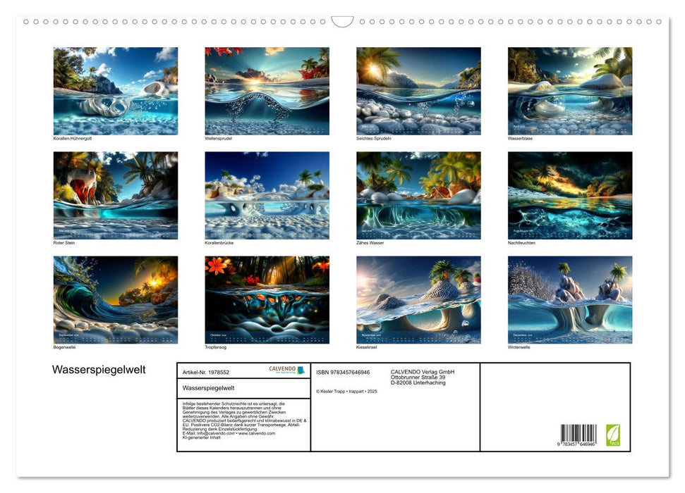 Wasserspiegelwelt (CALVENDO Wandkalender 2026)