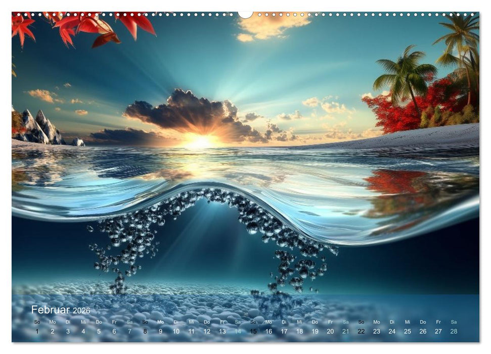 Wasserspiegelwelt (CALVENDO Wandkalender 2026)