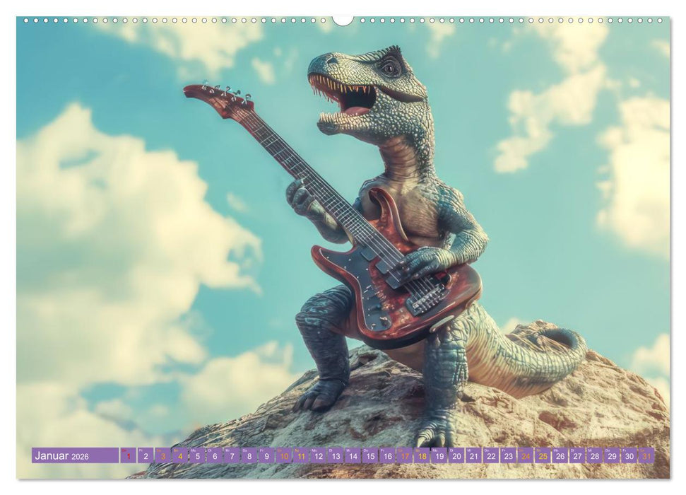 Dinos rocken ab (CALVENDO Wandkalender 2026)