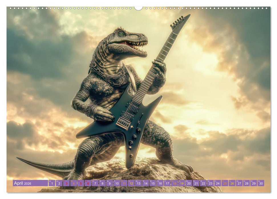 Dinos rocken ab (CALVENDO Wandkalender 2026)