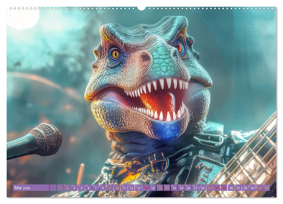 Dinos rocken ab (CALVENDO Wandkalender 2026)