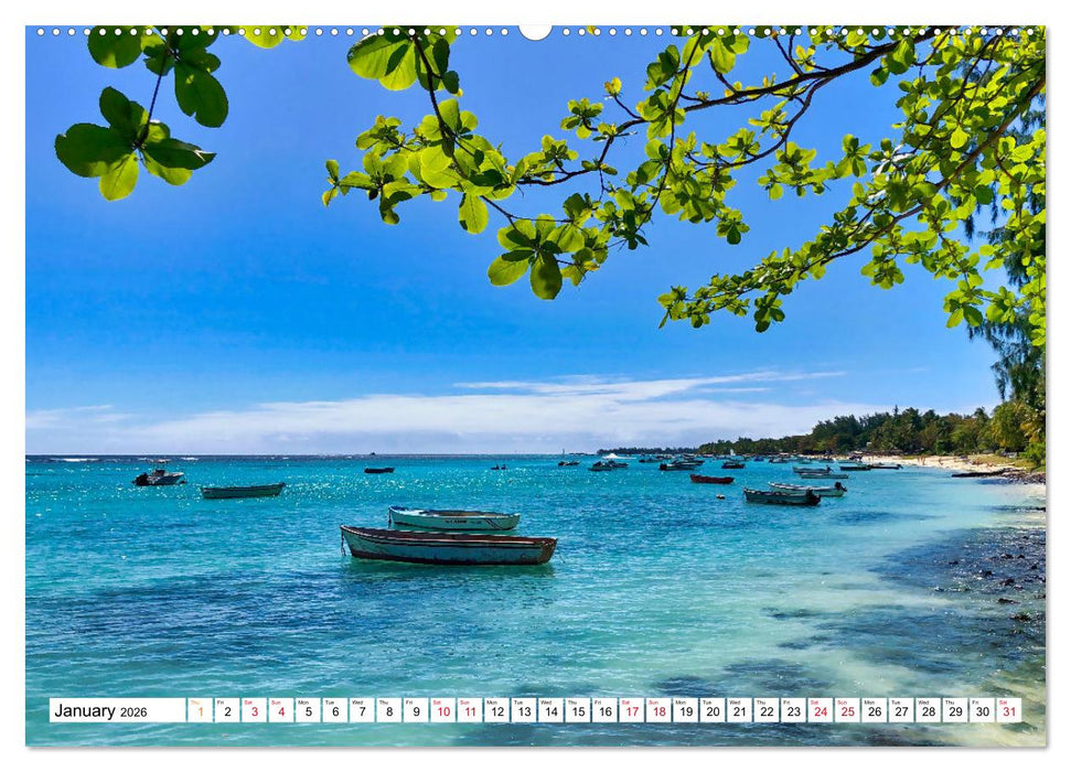 Mauritius - Holiday island in the Indian Ocean (CALVENDO Monthly Calendar 2026)