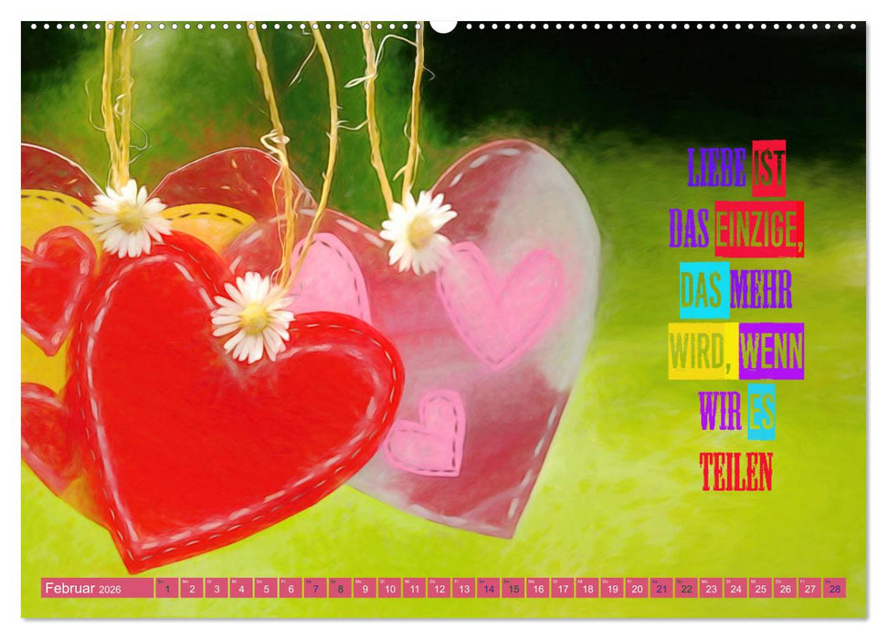 Sprüche aus dem Leben - Artwork (CALVENDO Wandkalender 2026)