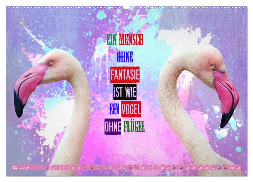 Sprüche aus dem Leben - Artwork (CALVENDO Wandkalender 2026)