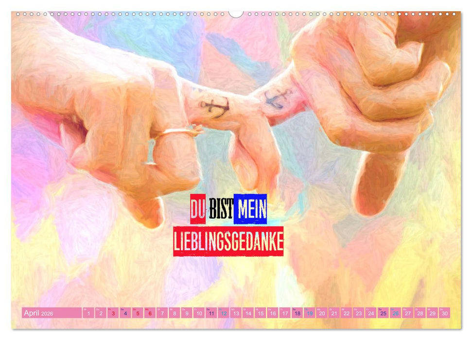 Sprüche aus dem Leben - Artwork (CALVENDO Wandkalender 2026)