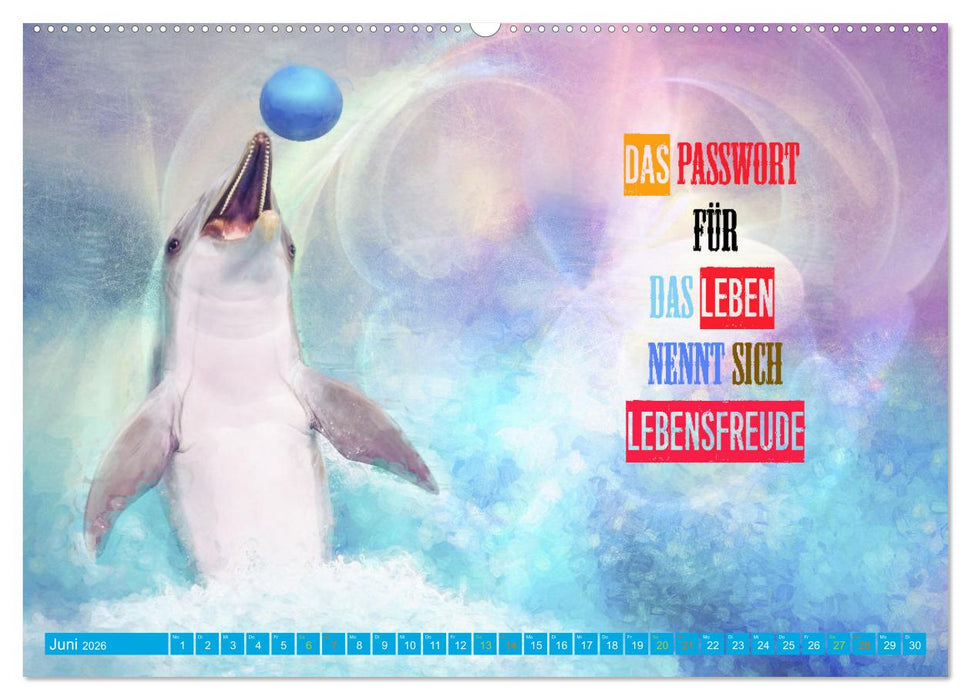 Sprüche aus dem Leben - Artwork (CALVENDO Wandkalender 2026)