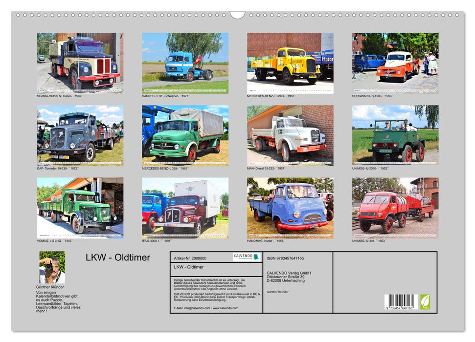 LKW - Oldtimer (CALVENDO Wandkalender 2026)