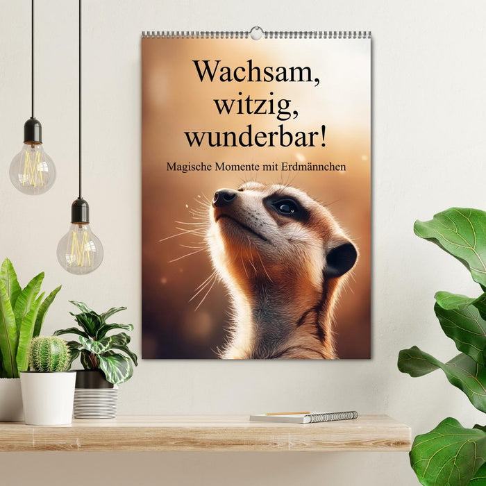 Wachsam, witzig, wunderbar! - Magische Momente mit Erdmännchen (CALVENDO Wandkalender 2026)