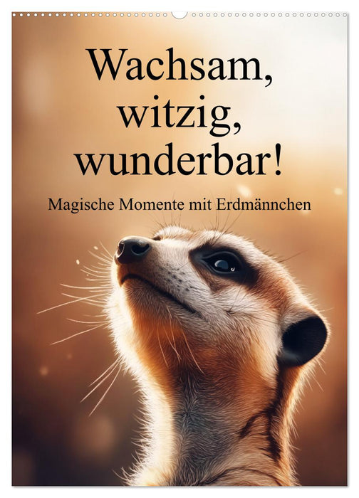 Wachsam, witzig, wunderbar! - Magische Momente mit Erdmännchen (CALVENDO Wandkalender 2026)