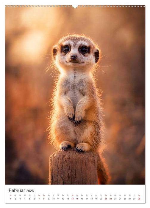 Wachsam, witzig, wunderbar! - Magische Momente mit Erdmännchen (CALVENDO Wandkalender 2026)