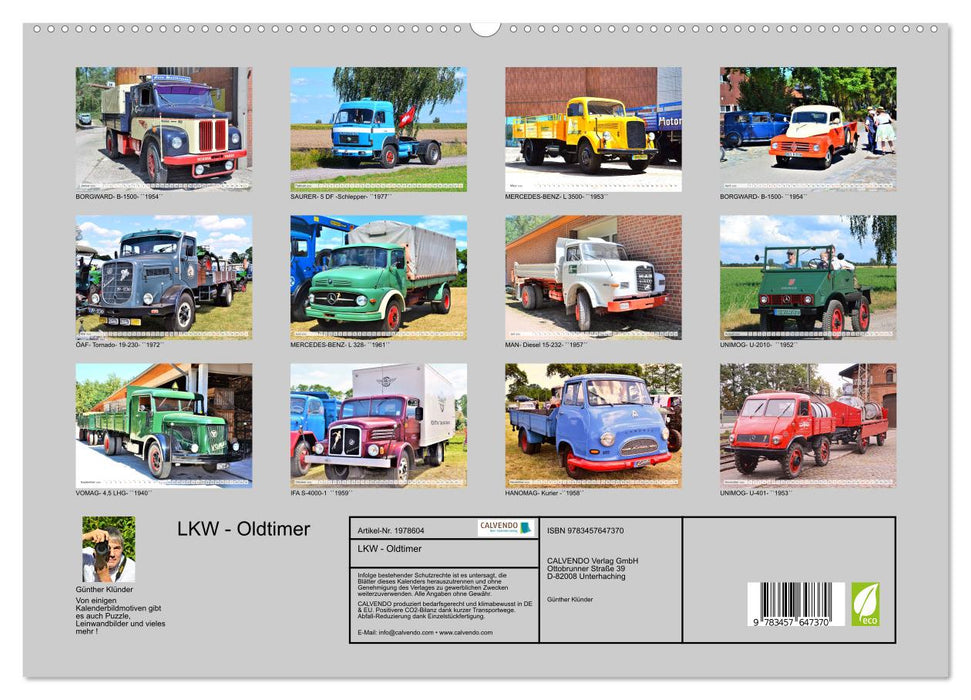 LKW - Oldtimer (CALVENDO Premium Wandkalender 2026)