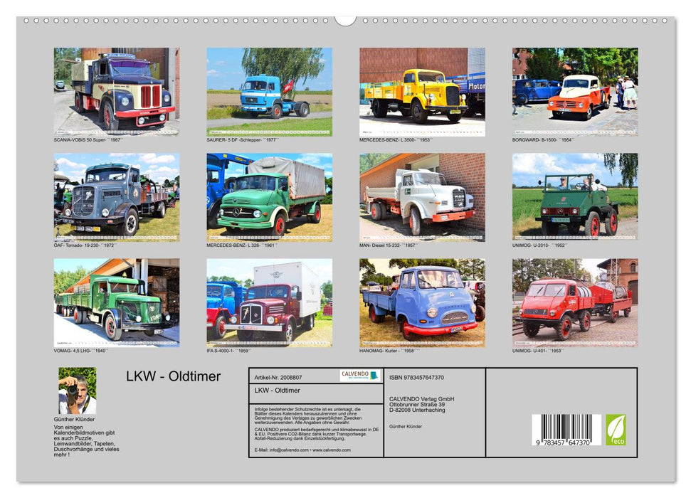 LKW - Oldtimer (CALVENDO Premium Wandkalender 2026)