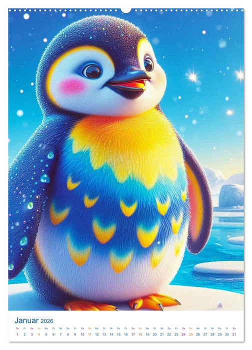 Tiere im Farbenland - Meine bunte Welt, wie sie mir gefällt (CALVENDO Wandkalender 2026)