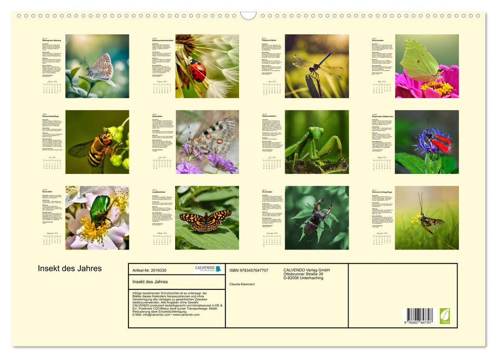 Insekt des Jahres (CALVENDO Wandkalender 2026)